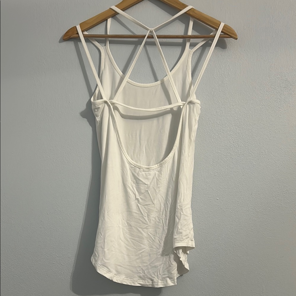 Tickled Teal White Backless Sleeveless Camisole - Picture 3 of 3